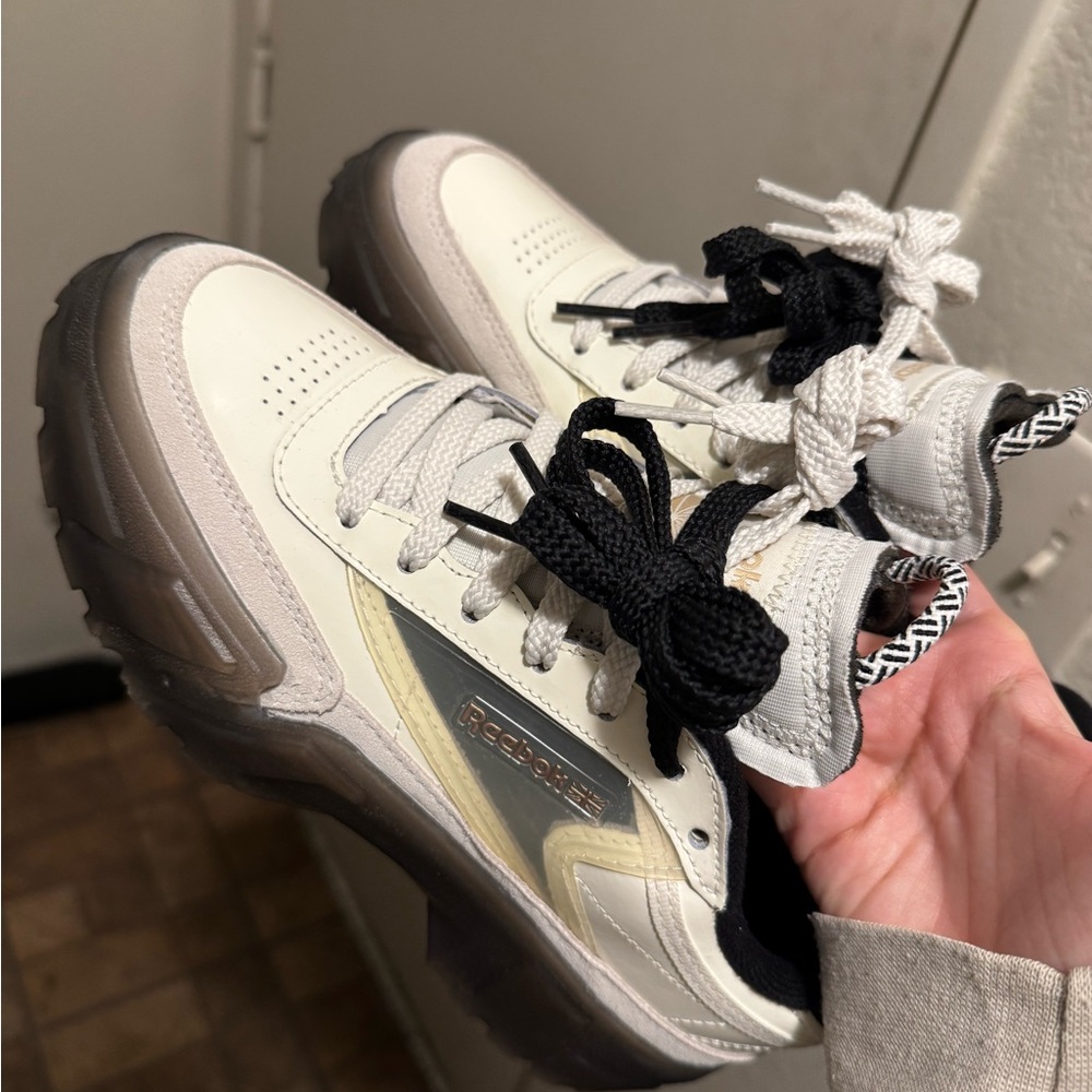 Reebok x Cardi B Blk and white sneakers